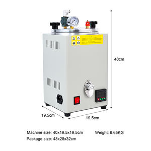 Machine d'injection de cire sous vide pour la fabrication de bijoux, moulage de cire avec manomètre, contrôle de température, pompe manuelle - Product Image 2