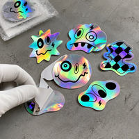 Autocollants adhésifs en film holographique d'art urbain original