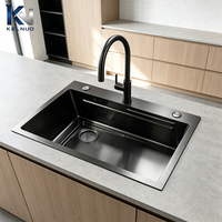 Évier de cuisine encastrable moderne en acier inoxydable finition miroir, fourni directement par le fabricant (OEM)
