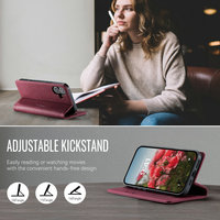 Étui portefeuille anti-RFID CaseMe pour iPhone 16/15/14/13/12/11 avec matériau PU, couverture magnétique multifonctionnelle pour cartes de crédit