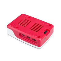 Raspberry Pi 5 Case Oficial Original Blanco Rojo Negro ABS Caja de plástico con disipador de calor y ventilador de refrigeración para Raspberry Pi 5 Modelo
