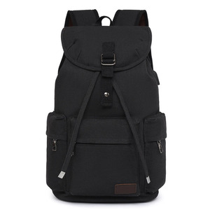 Custom Printed Vintage <b>Large</b> Capacity Canvas Usb <b>Backpack</b> Laptop School Bag <b>Backpack</b> - Product Image 6