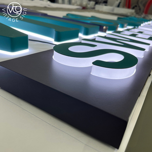 Cửa Hàng Backlit Mặt phát sáng thư kênh dẫn kinh doanh hộp trở lại ánh sáng dấu hiệu quảng cáo với chất lượng cao - Product Image 4