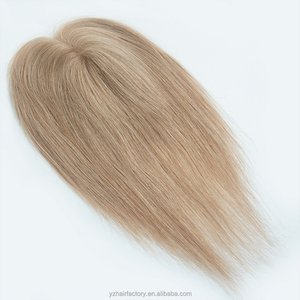 New Arrival 3x6 Micro Bead <b>Topper</b> Mono Base <b>Topper</b> with Holes 100% Human <b>Hair</b> Cuticle Aligned Raw Russian <b>Hair</b> Loss for Women - Product Image 5