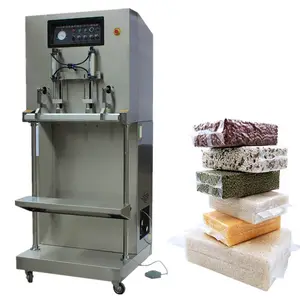 cashew nut grains brick shape outside pumping vacuum seal machinery vacuum packing sealer external nozzle vertical