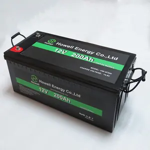 Chu Trình Sâu 12V 200ah Lithium Sắt Phosphate EV Pin LiFePO4 Gói Cho RV Camper Hệ Thống Năng Lượng Mặt Trời Xe Điện