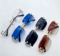 Nouvelles Lunettes de Soleil Hip Hop pour Hommes et Femmes, Design Tendance, Testées au Diamant, en Argent 925 Entièrement Serties de Moissanite