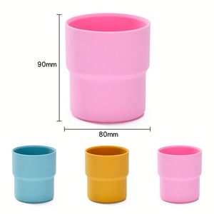 Vaso de Silicona Impermeable para Bebés, Vaso Antiderrames para Niños Pequeños, Vajilla para la Hora de Comer, Fácil de Limpiar, Logotipo Personalizado, Venta al por Mayor - Product Image 2