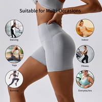 Grande taille Fitness femmes vêtements de cyclisme doux vêtements de course Shorts de fesses d'entraînement Shorts de Yoga