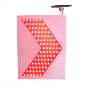 Luz de advertencia de señal de tráfico <span class=keywords><strong>solar</strong></span> de aluminio con flecha direccional LED Tablero de señal de tráfico Señales de tráfico de <span class=keywords><strong>metal</strong></span> - Product Image 4