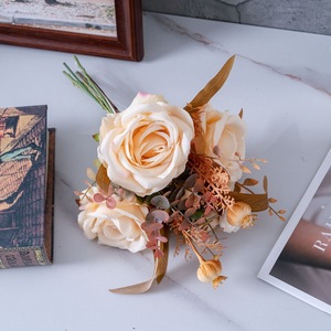 ช่อดอกกุหลาบประดิษฐ์ CallaFloral ดอกกุหลาบคอตตอนคลาวด์ สำหรับตกแต่งงานแต่งงาน ตกแต่งผนังบ้าน ของตกแต่งบ้าน รุ่น CF02046 - Product Image 3