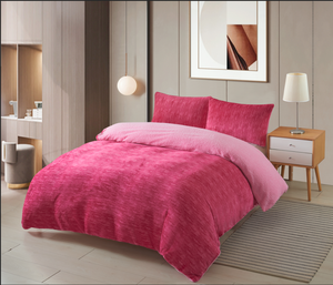 Edredón de invierno de franela de fábrica, edredón cómodo de vellón con funda de almohada, juego de edredón de 3 piezas - Product Image 3