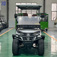 Voiturette de golf électrique personnalisée CAMP Club Car 6 places 72V, surélevée, utilitaire, au lithium