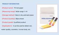 Offre Spéciale CE ISO certifié universel pH Test book kit de test 80 feuilles/livre 0-14 bandelettes de test pH fabricant