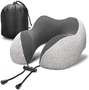 Premium bellek köpük seyahat yastık, uçan araba seyahat yastık için özel Logo ayarlanabilir boyun desteği - Product Image 6