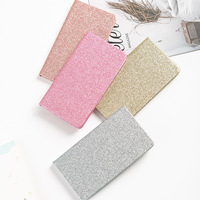 Bloc-notes pour cadeaux Spot Supply Gold Powder A6 Leather Hardcover Notebook with Pen Set for Gifts