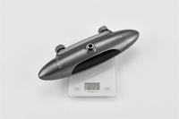 Ensemble de douche et bain 4 fonctions en laiton massif gris, système de robinetterie de douche apparente contemporain à double poignée