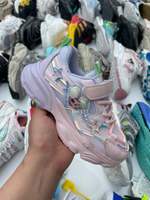 Gracer Kids – chaussures de marche synthétiques solides pour enfants, doublure en maille, fermeture Velcro rose, semelle souple, toutes saisons, talon plat, taille 12-13