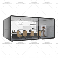Cabine de bureau modulaire pour la confidentialité, cabines de réunion d'entreprise, cabine insonorisée acoustique, conception personnalisée pour l'espace de travail d'entreprise