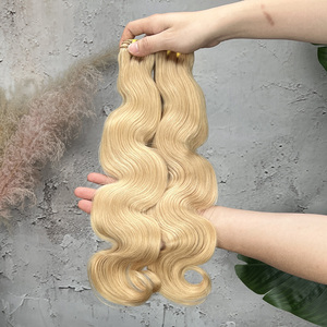 12A Grade Luxury #27 Honey Blonde <b>Body</b> <b>Wave</b> Bundles Pre-Colored Light Blonde Human Hair Weave Brazilian Virgin Hair Extensions - Product Image 2
