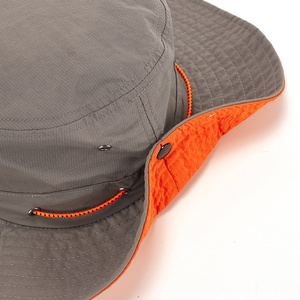 RongGuang nouvelle mode personnalisée plaine couleur unie imperméable à l'eau grand bord escalade seau chapeau Camping pêcheur chapeau pour femmes hommes - Product Image 3