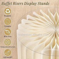 6 supports pliables pour gâteaux, présentoirs hauts en carton pour cupcakes, pour la présentation de desserts, la restauration, les mariages, les anniversaires et la décoration de fêtes