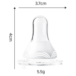 Fuente de fábrica ALGO, chupete anticólico para bebé recién nacido, sensación Real, boca ancha, forma de pezón con cuentas de silicona para leche materna - Product Image 4