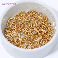 Anneaux de jonction fermés lisses en laiton plaqué or 18 carats de 4/5 mm, couleur noire durable, pour la fabrication de bijoux DIY