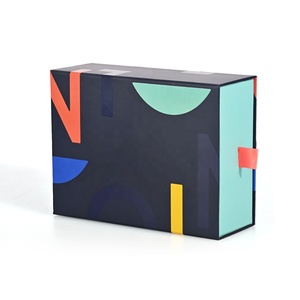 Wholesale Custom Sliding Drawer Gift Box Digital Printed Rigid <b>Cardboard</b> Packaging Box with Ribbon for Luxury Gifts - Product Image 3