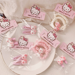Fermaglio per Capelli Personalizzato Sanrio <span class=keywords><strong>Hello</strong></span> <span class=keywords><strong>Kitty</strong></span>, Grazioso Fermaglio a Fiore di Frangipani/Plumeria per Bambine con Elastico per Capelli e <span class=keywords><strong>Accessori</strong></span> Scrunchie - Product Image 2