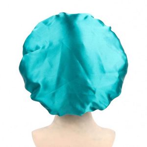 <b>Men</b> Women Large Wrap Double-Layer Adjustable Custom Logo Satin <b>Bonnet</b> for Curly Hair Braids - Product Image 4