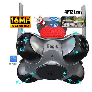 Regis 8K 16MP bốn ống kính IP máy ảnh 4 màn hình 4ptz 360 độ Wi-Fi truy cập từ xa hai chiều âm thanh đám mây ngoài trời mạng không dây - Product Image 1