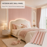 Panel Dinding WPC Beralur 160*23mm, Panjang Sesuai Pesanan, Panel Grille untuk Dinding TV, Desain Modern dan Laris Manis