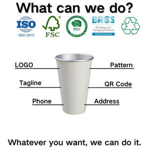 Vasos de Café Desechables Personalizados YBLPAK, Recubiertos con Papel de Aluminio, Ecológicos, para Té Negro, Capuchino, Latte, Brandy - Product Image 6