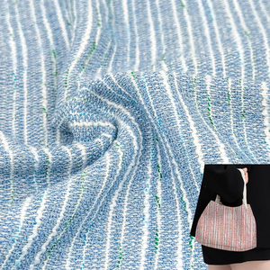 La nueva tela de Tweed tejida teñida a rayas está hecha de hilo y es adecuada para ropa actualmente <span class=keywords><strong>en</strong></span> stock - Product Image 1