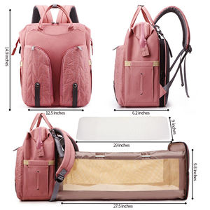 Vente en gros de couffin portable 3-en-1 pour lit pliant USB et <span class=keywords><strong>sac</strong></span> <span class=keywords><strong>à</strong></span> <span class=keywords><strong>dos</strong></span> <span class=keywords><strong>à</strong></span> couches pour maternité en polyester durable pour les nouvelles mamans - Product Image 3