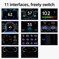 P21 Smart Gauge Head-Up Display LCD-Tachometer mit Turbo Boost und OBD2 GPS 12 Sprachen LED-Uhr für Toyota Cars