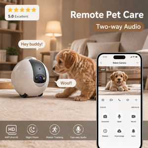 กล้องรักษาความปลอดภัย HD 4.0MP พร้อมไฟฉาย LED ในตัว แบตเตอรี่ 10000mAh กล้องวงจรปิดสำหรับบ้าน - Product Image 1