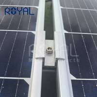 Pince centrale en aluminium pour système de montage de panneaux solaires