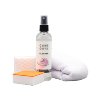 Kit de Cuidado de Calzado Care Guys de 4 Piezas, Solución Completa con Espuma de Limpieza Profunda, Quitamanchas y Cepillo para Zapatos Blancos, Cuero, Nubuck y Lona