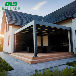 Pergola <span class=keywords><strong>en</strong></span> aluminium coupe-vent pour extérieur, auvent métallique pour véranda, <span class=keywords><strong>kit</strong></span> <span class=keywords><strong>de</strong></span> gazebo pour jardin, terrasse avec toit réglable - Product Image 6