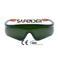 Lunettes de sécurité CE EN166 anti-buée en polycarbonate avec 5 verres IR, protection UV pour le soudage, protection IR UV SAFENDER ZG-8520IR
