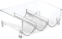 Support de rangement empilable moderne en plastique pour bouteilles de vin rouge et bouteilles d'eau, idéal pour cuisine, garde-manger, réfrigérateur, armoire et comptoir