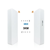 Puente Wifi impermeable de 3km, punto de acceso de larga distancia para exteriores