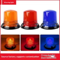 Nouvelle lampe de signalisation d'urgence LED 7W 12V clignotante pour bus scolaires, chariots élévateurs, sécurité routière, éclairage de travail, montage magnétique sur le toit du véhicule