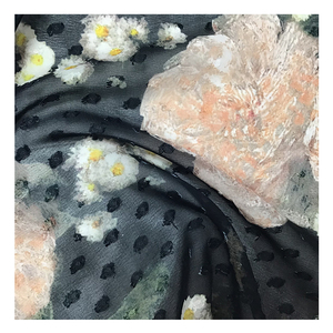 Ss25 100% Polyester Polka Dot Cắt Voan <span class=keywords><strong>Jacquard</strong></span> Héo Rose In Phong Cách Retro Vải Thân Thiện Với Môi Phụ Nữ 'Ngắn Cho Phù Hợp Với - Product Image 2