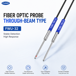 Sonde de capteur à fibre optique FWU-32 à haute transmission lumineuse et bonne conductivité, avec terminal de fente pour amplificateur - Product Image 1