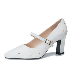 Zapatos de Mujer Mary Jane con Punta Cuadrada, Tira Única, Tacón Cuadrado de 5 cm, Antideslizantes, de Microfibra - Product Image 5