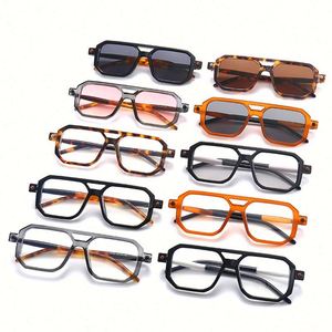 Gafas de Sol Personalizadas con Montura Cuadrada Poligonal, Anti-Luz Azul, con Doble Puente, para Hombre y Mujer - Product Image 3