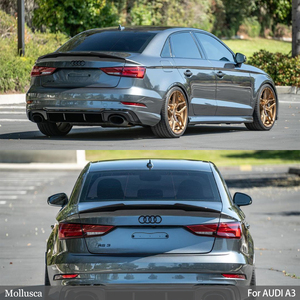 For A3 S3 RS3 8V M4 Style Real Forged Carbon Fiber Material <b>Rear</b> <b>Spoiler</b> Trunk Wing 2013-2020 - Product Image 6